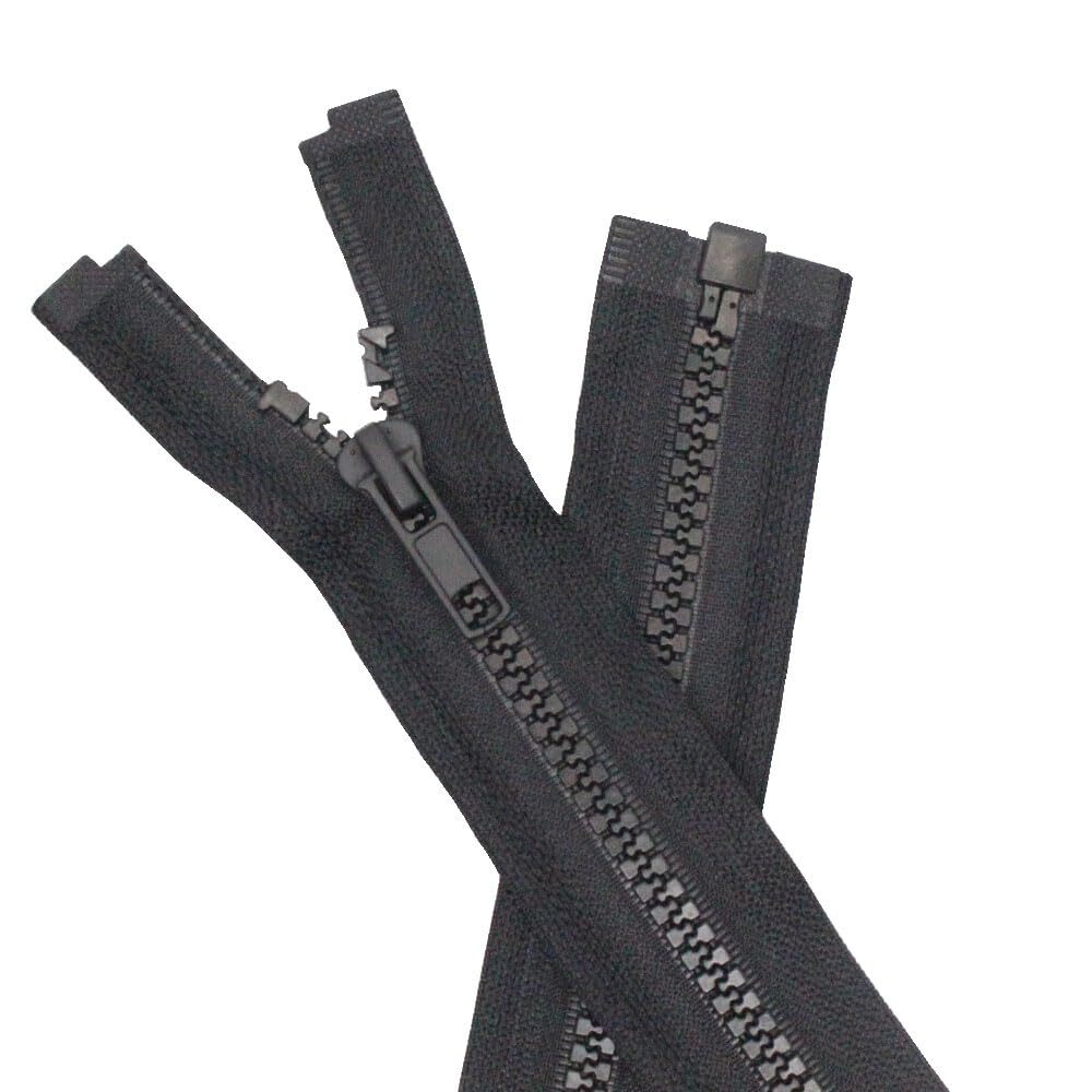 2PCS #5 14 Inch Separating Jacket Zippers Resin Zipper Molded Plastic Zippers...
