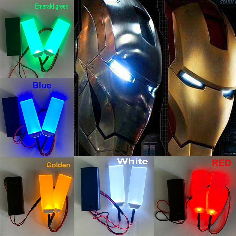 DIY LED Light Eyes Kits for 1:1 Iron Man Helmet Eye Light Mask Halloween Cosplay