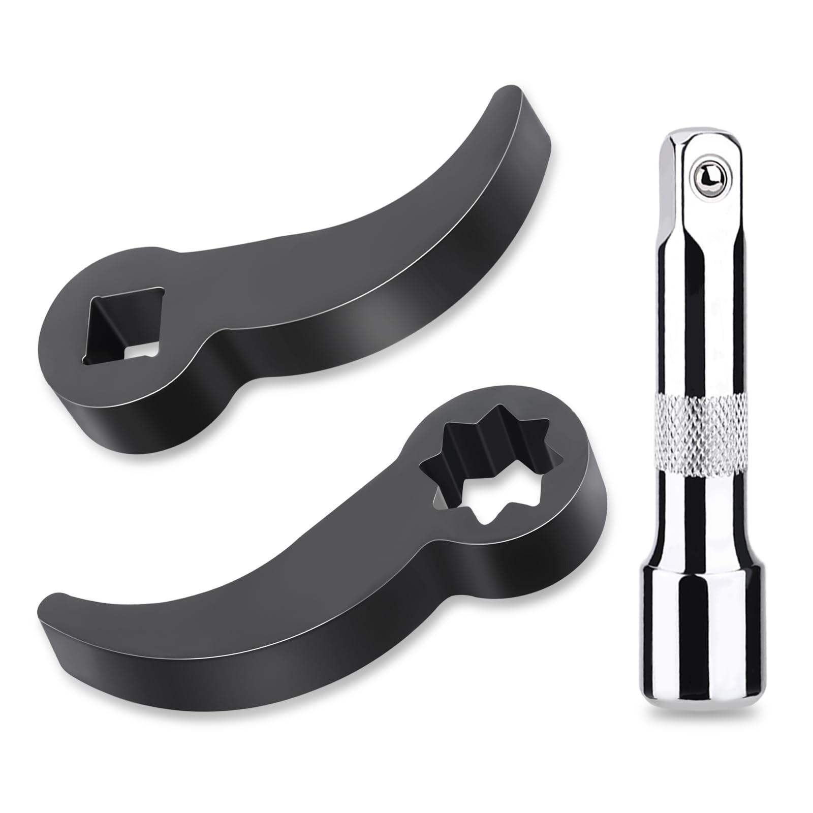 3 Pcs Pry Bar Wrench Adaptor Head, Crowbar Adapter Head Tool with 3/8" Extens...