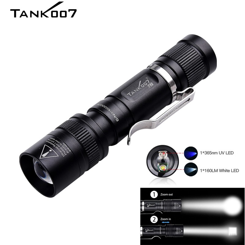 365Nm UV Flashlight & White Light Dual Light Blacklight for Pet Urine Detection