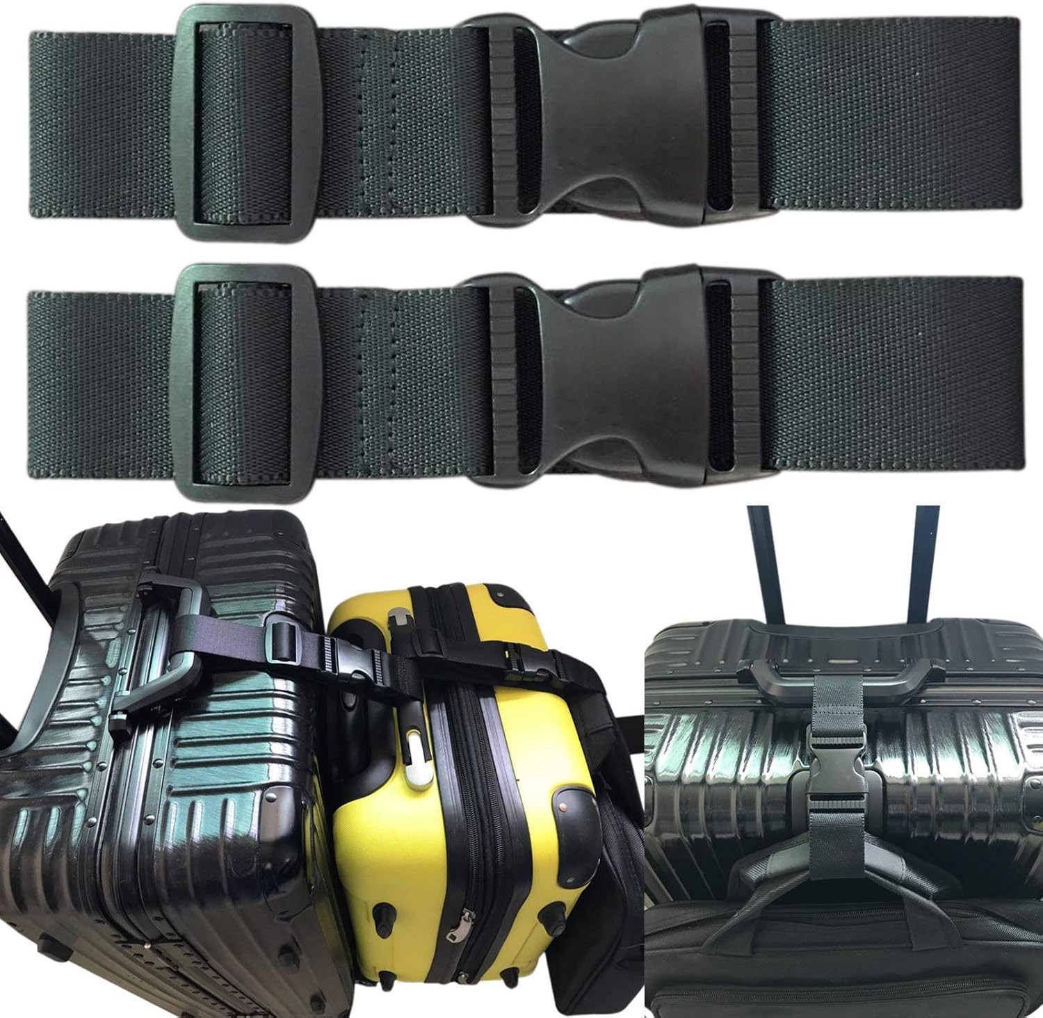 Suitcase Luggage Straps 2pcs Adjustable Travel Belts