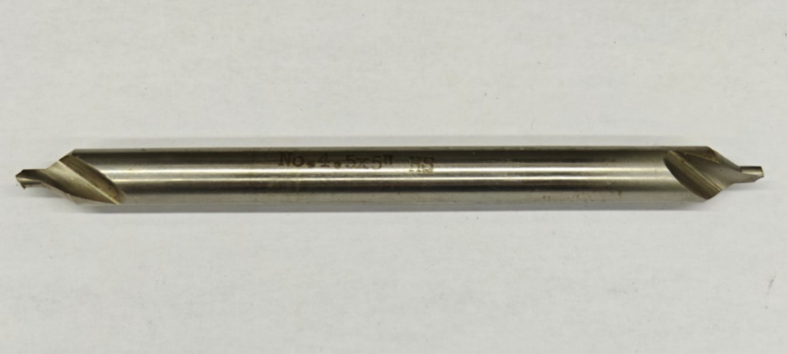 #5 Combined Drill and Countersink 5" Long HSS - Center Drill