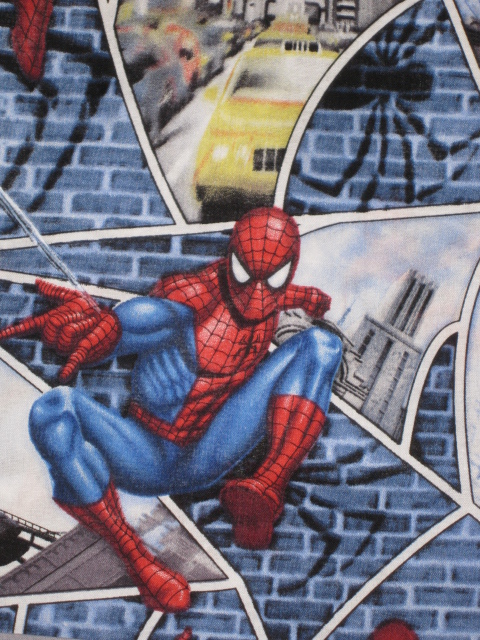 HANDMADE SPIDERMAN CITY BLOCK FULL/STD SIZE PILLOWCASE