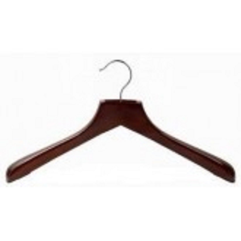 Only Hangers Contoured Deluxe Wooden Coat Hanger Pack of 4