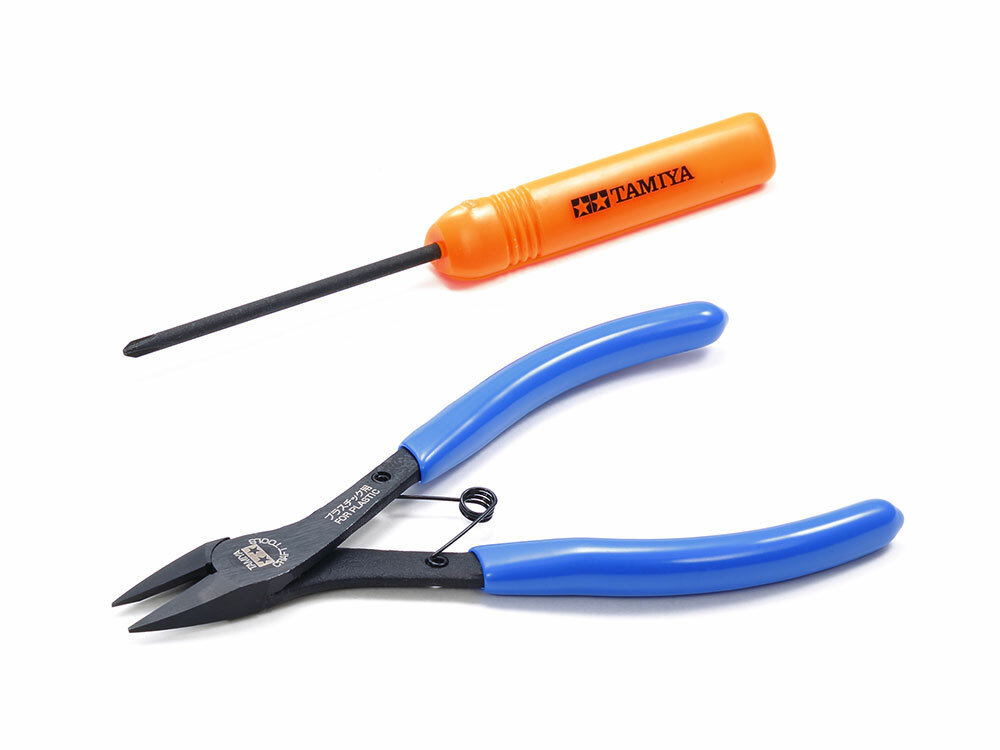 Tamiya 74158 Mini 4WD Tools Set(Side Cutters,Plus(+)Screwdriver) Craft Tools