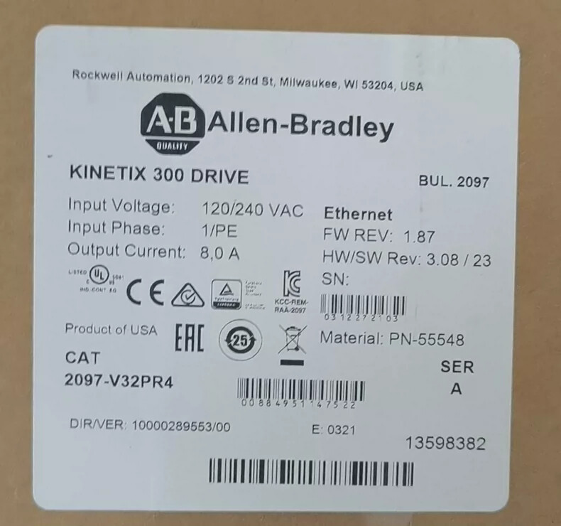 Allen Bradley 2097-V32PR4 Kinetix 300 Servo Drive 2097V32PR4