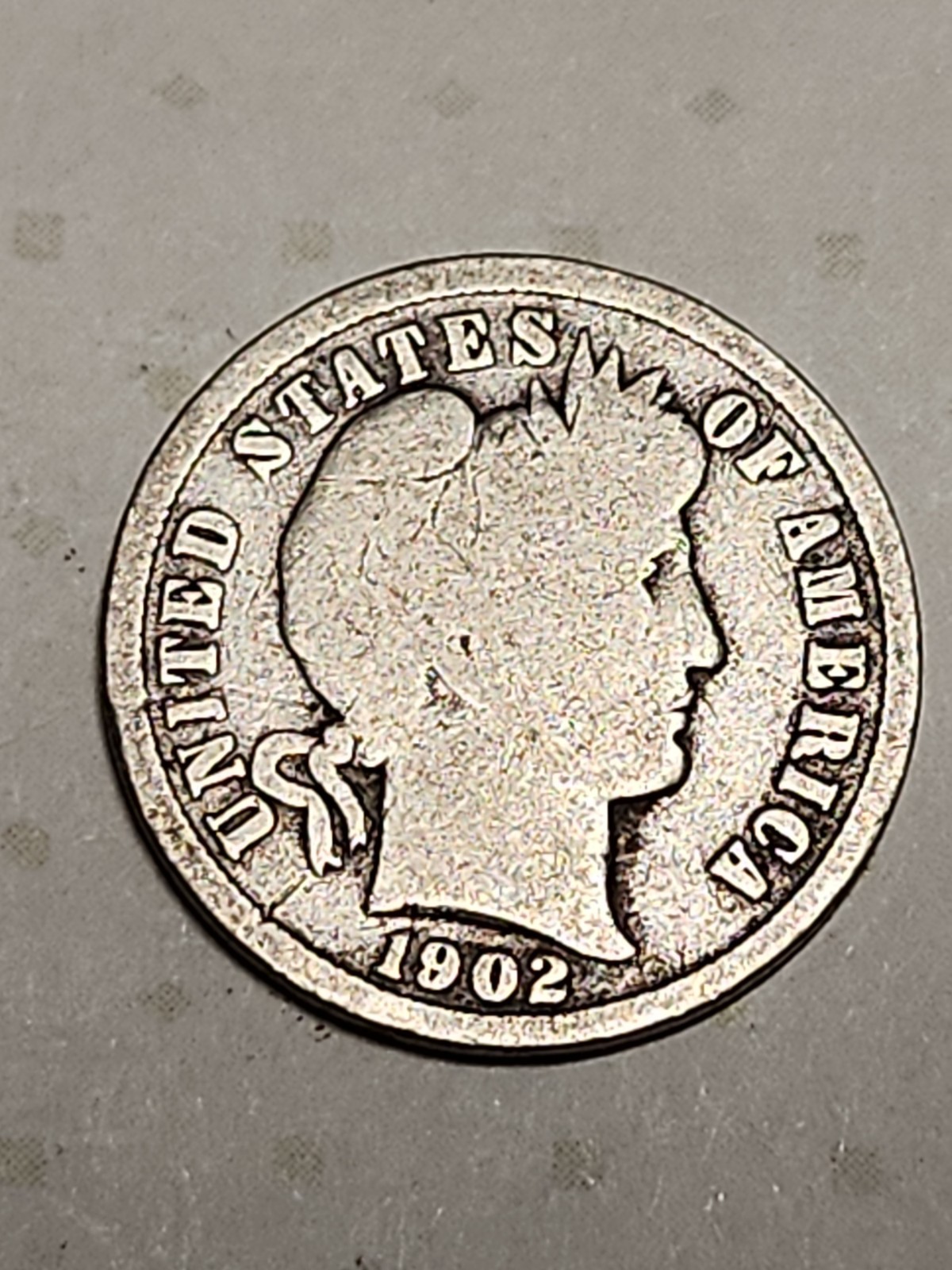 1902 Barber Dime~Good Condition~FAST FREE SHIPPING #1