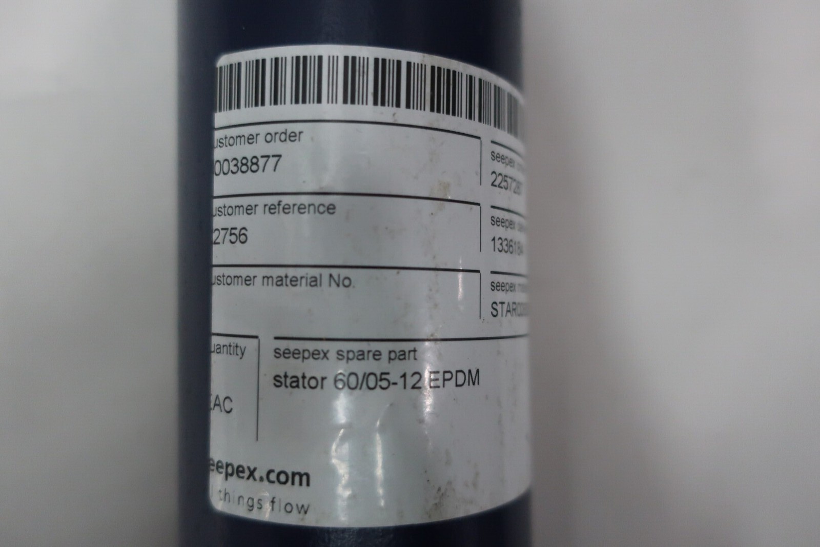 Seepex 601 Cavity Pump Stator 60/05-12 Epdm