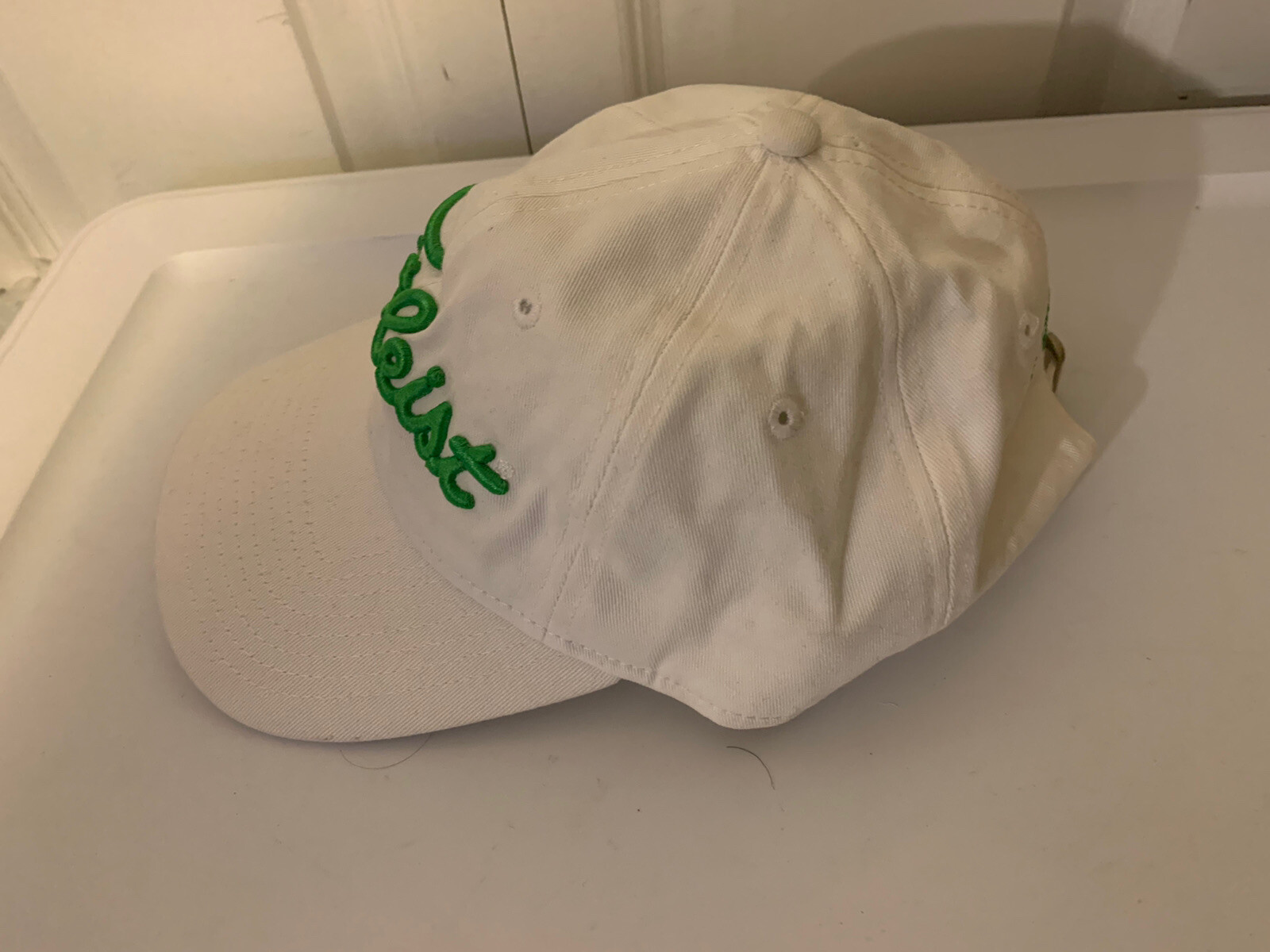 Titleist White Green writing Golf Hat Cap Adjustable Mayde Creek Rams OSFM