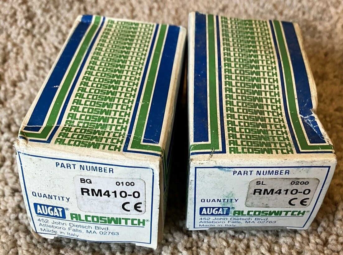 Lot of 2 - Augat Alcoswitch rm410-0 selector switch actuator