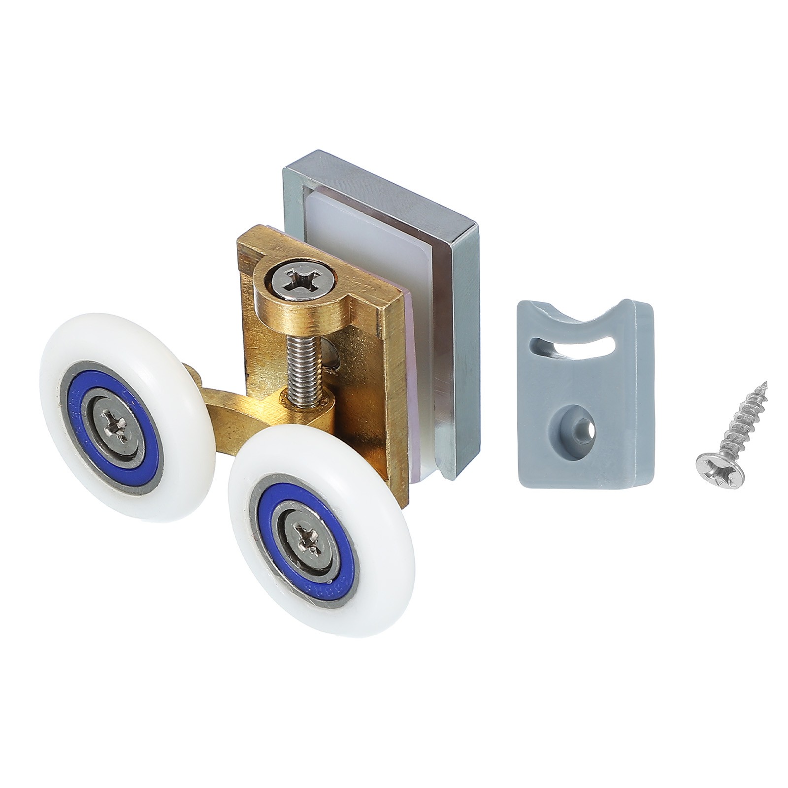 26mm Double Shower Door Rollers Copper Top Wheels Copper Tone