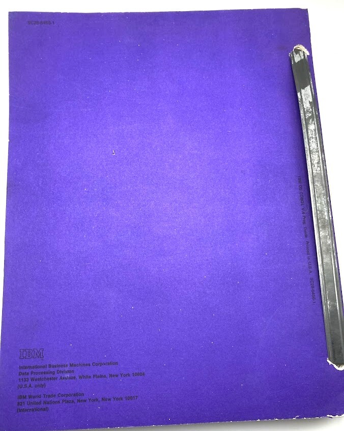 IBM OS COBOL Version 4 Programmers Guide 5734-CB2 5734-LM2 1970's Nat Standard