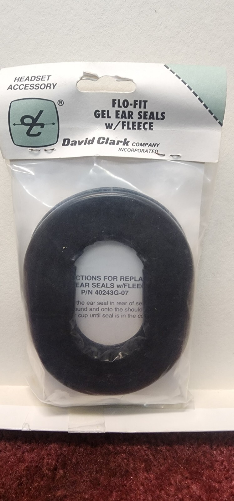 Flo-Fit Gel Ear Seals with FLEECE   P/N 40243G-07