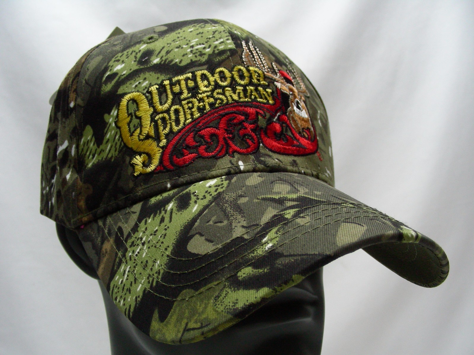 OUTDOOR SPORTSMAN - CAMOUFLAGE - ADJUSTABLE BALL CAP HAT!