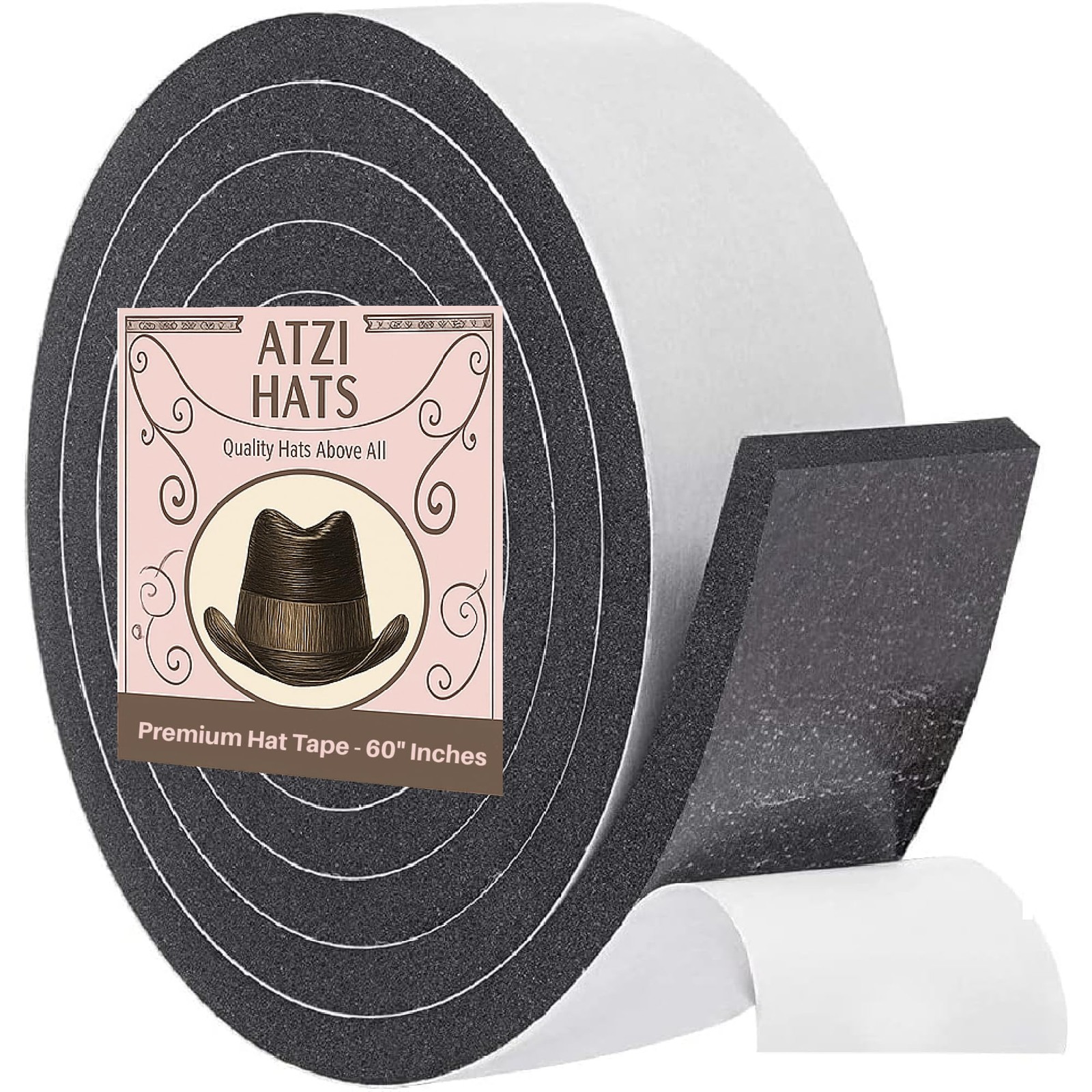 Atzi Hats Hat Tape Roll 60" (5 Feet) Foam Size Medium,