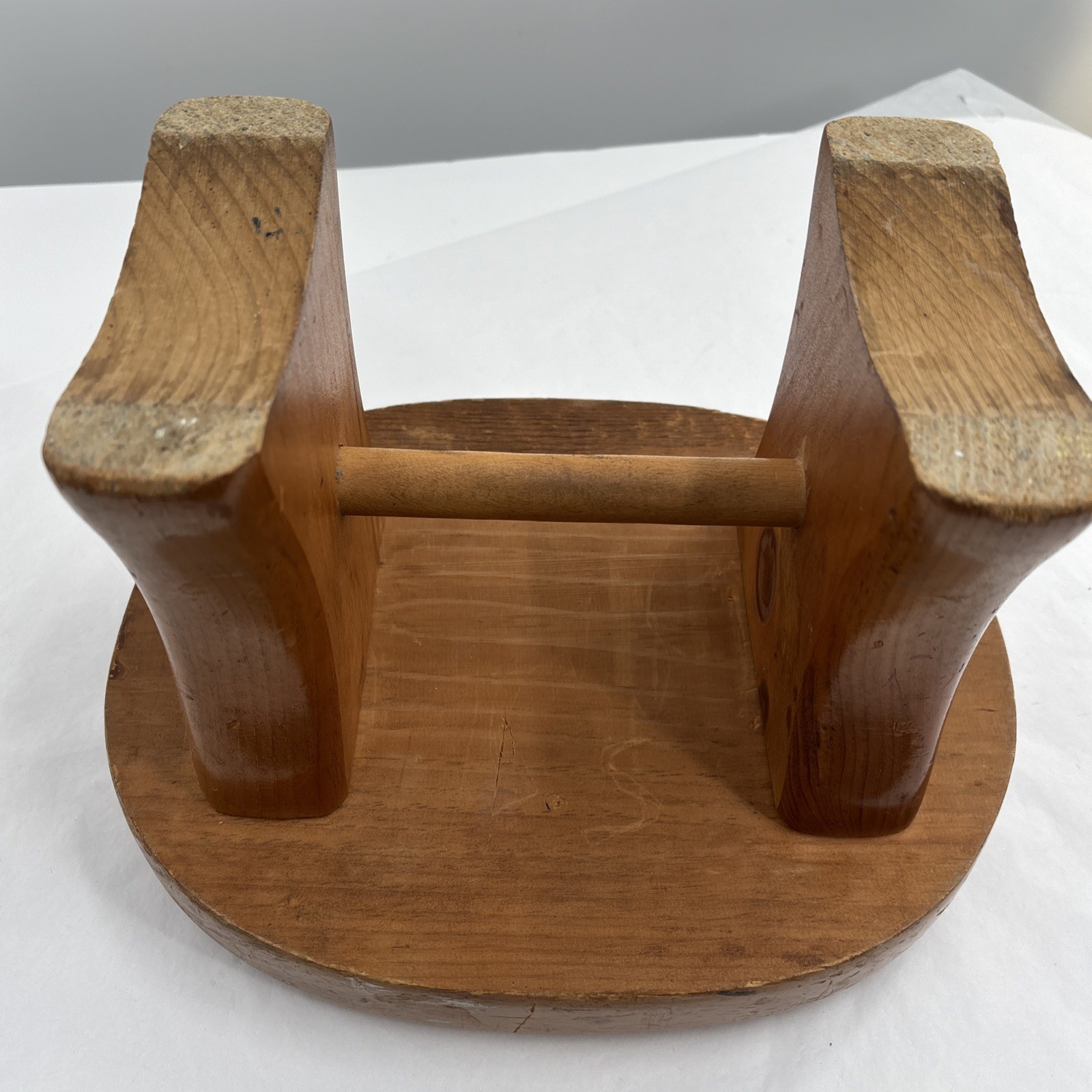 Handmade Wooden Child’s Step Stool Vintage Nursery Pyrography Raggedy Ann Chunky