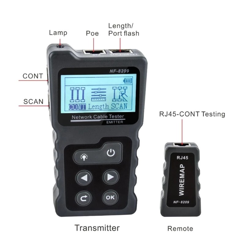 Multifunctional Wire Tracker Cable Tester Cable PoE Detector