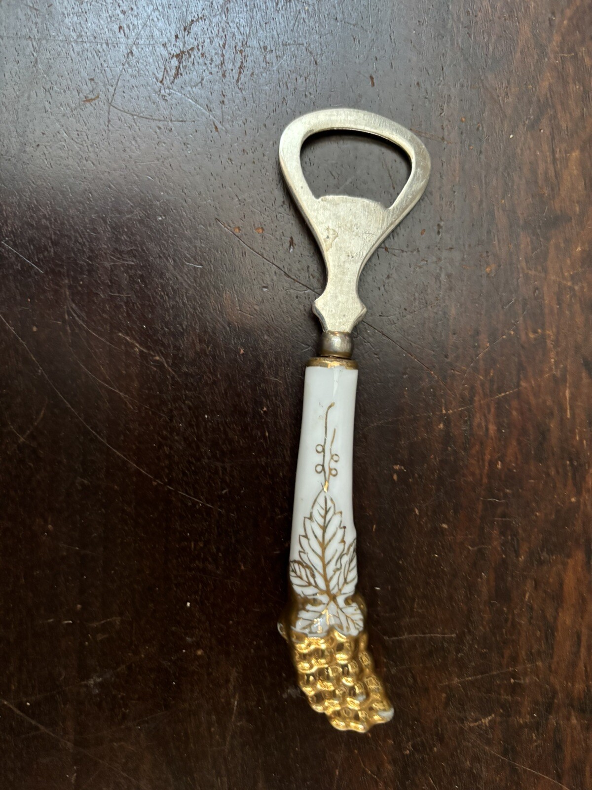 Bottle Opener With Ceramic Grapes Handle