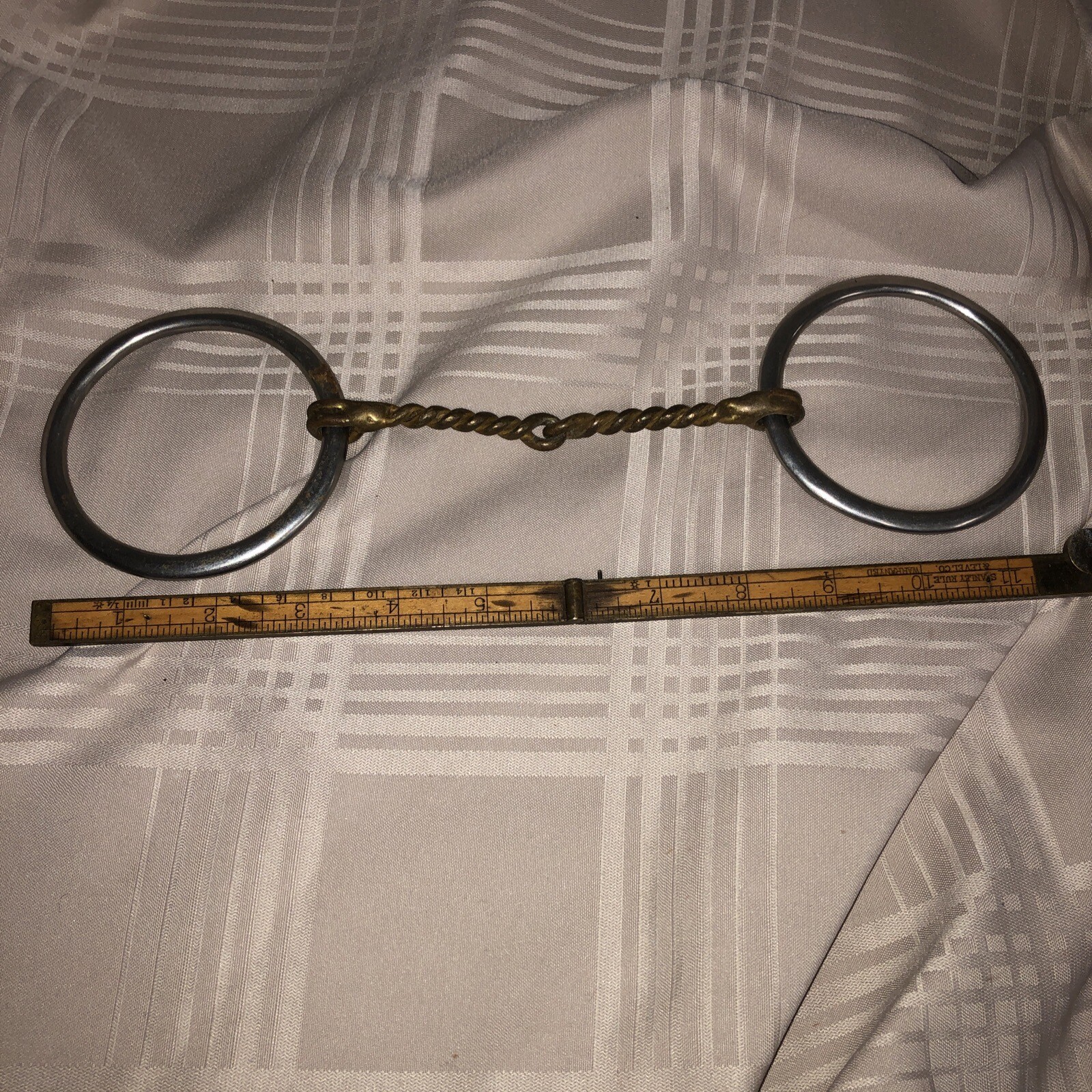 6” Twisted Brass Snaffle Loose Ring 3.5”