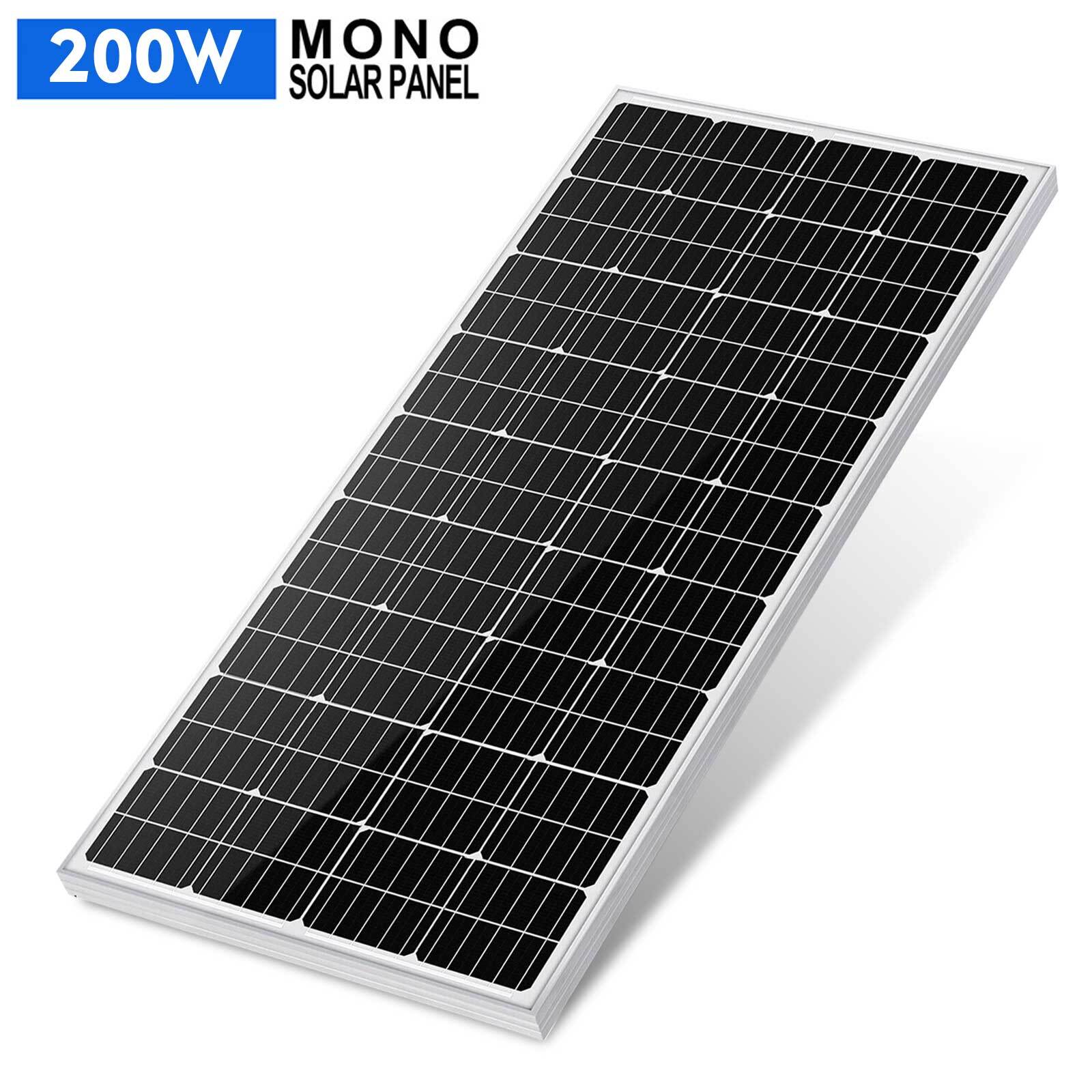 200 Watts Solar Panel 12 Volt Mono PV Module Power Charger for RV Marine Camper
