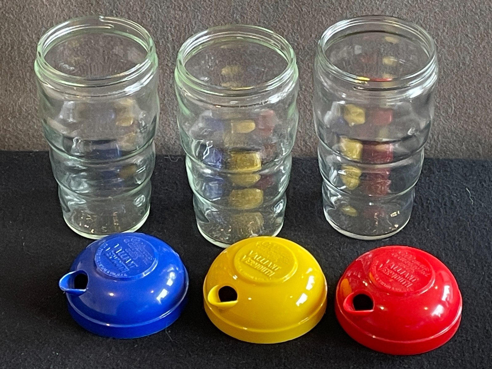 3 Valliant Vermouth Cocktail Shakers, 1950's , Beehive Shape, W. A. Taylor & Co.