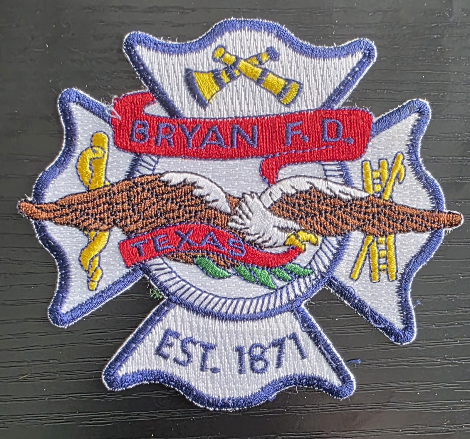 TX - Bryan Fire Department Firefighting Patch EST. 1871 Collectible