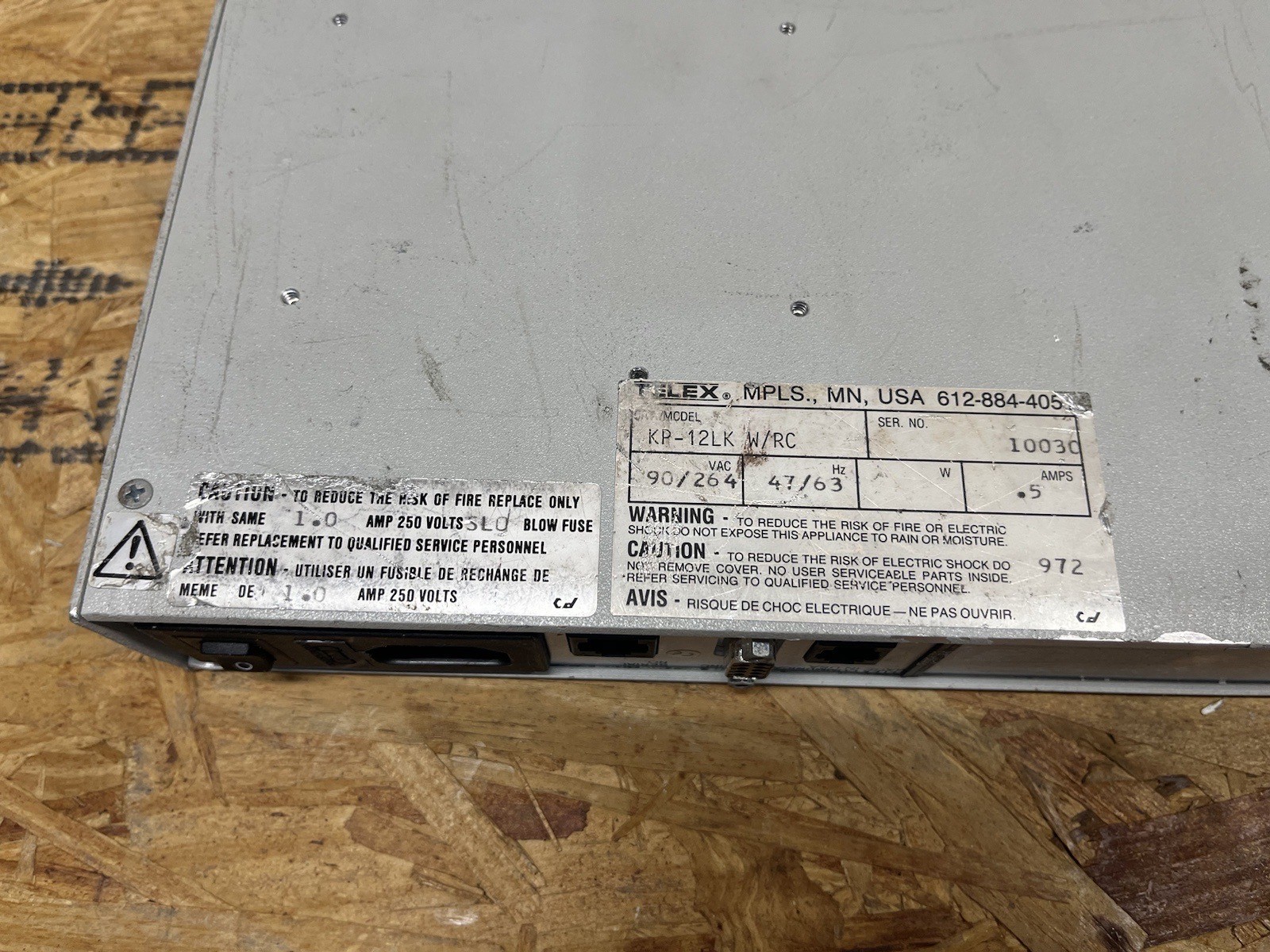 UNTESTED TELEX KP-12LK4 Telex 12 Position Key panel Intercom System Rack
