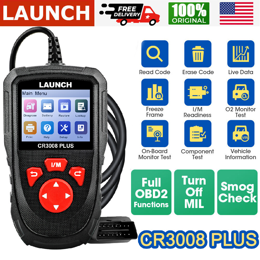 LAUNCH CR3008 PLUS OBD2 Scanner Car Diagnostic Scan Tool Battery Load Tester