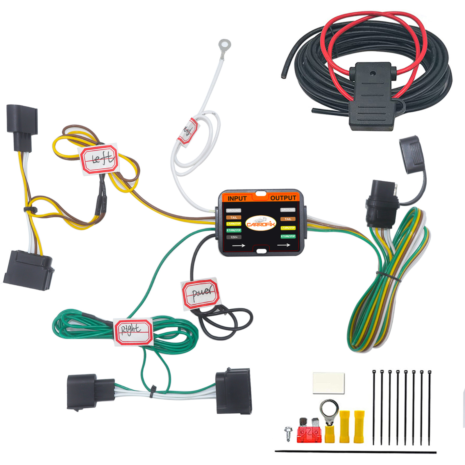 For Ford Edge, Escape T-Connector Trailer Wiring Harness with 4-Way Flat Output