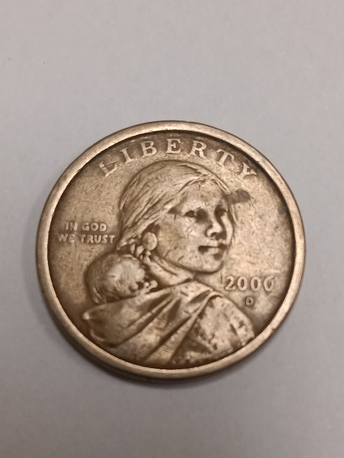 1 dollar coin mother and Baby With Print Error