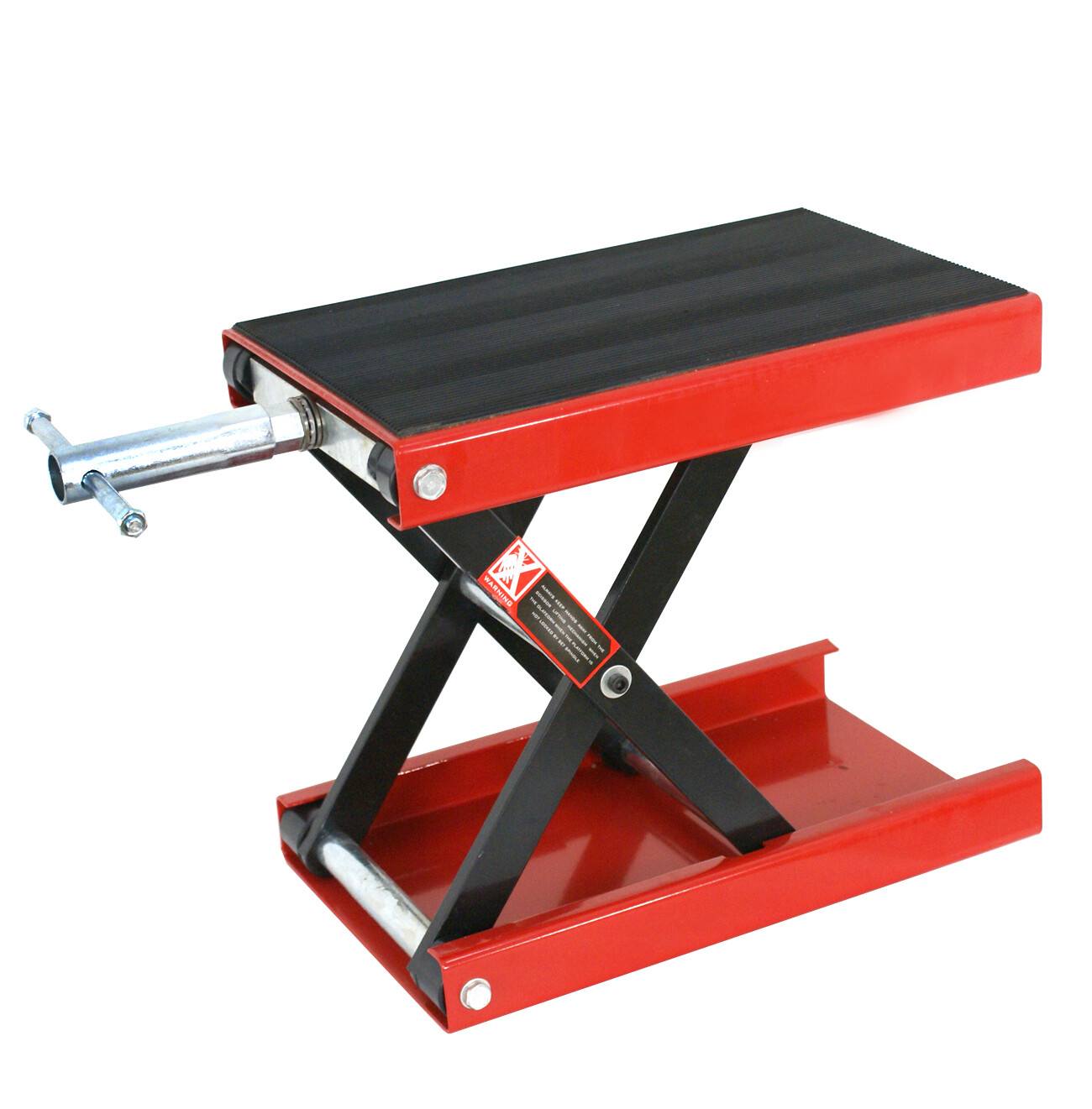 Motorcycle Red Scooter Crank Stand Mini Scissor Lift Jack ATV Dirt Bike 1100 LB