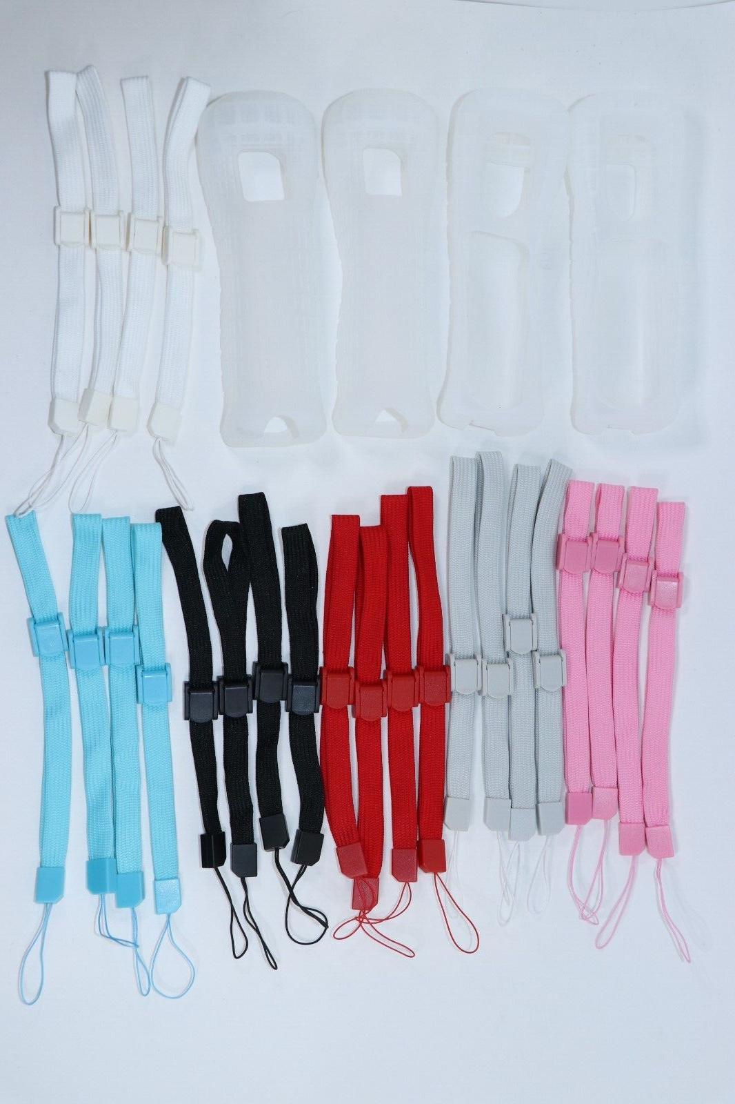 NINTENDO WII CONTROLLER REMOTE SILICONE COVER WRIST STRAP BUNDLES 2PACK 4 PACK