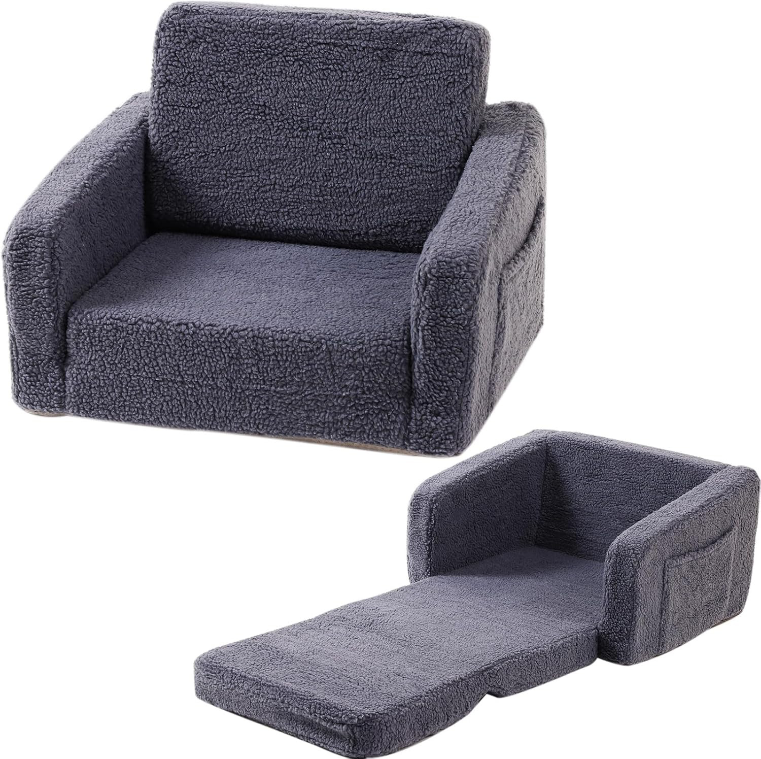 Toddler Couch Sofa, Baby Couches Fold Out for Boys Girls, Kid Toddler Sofa Chair