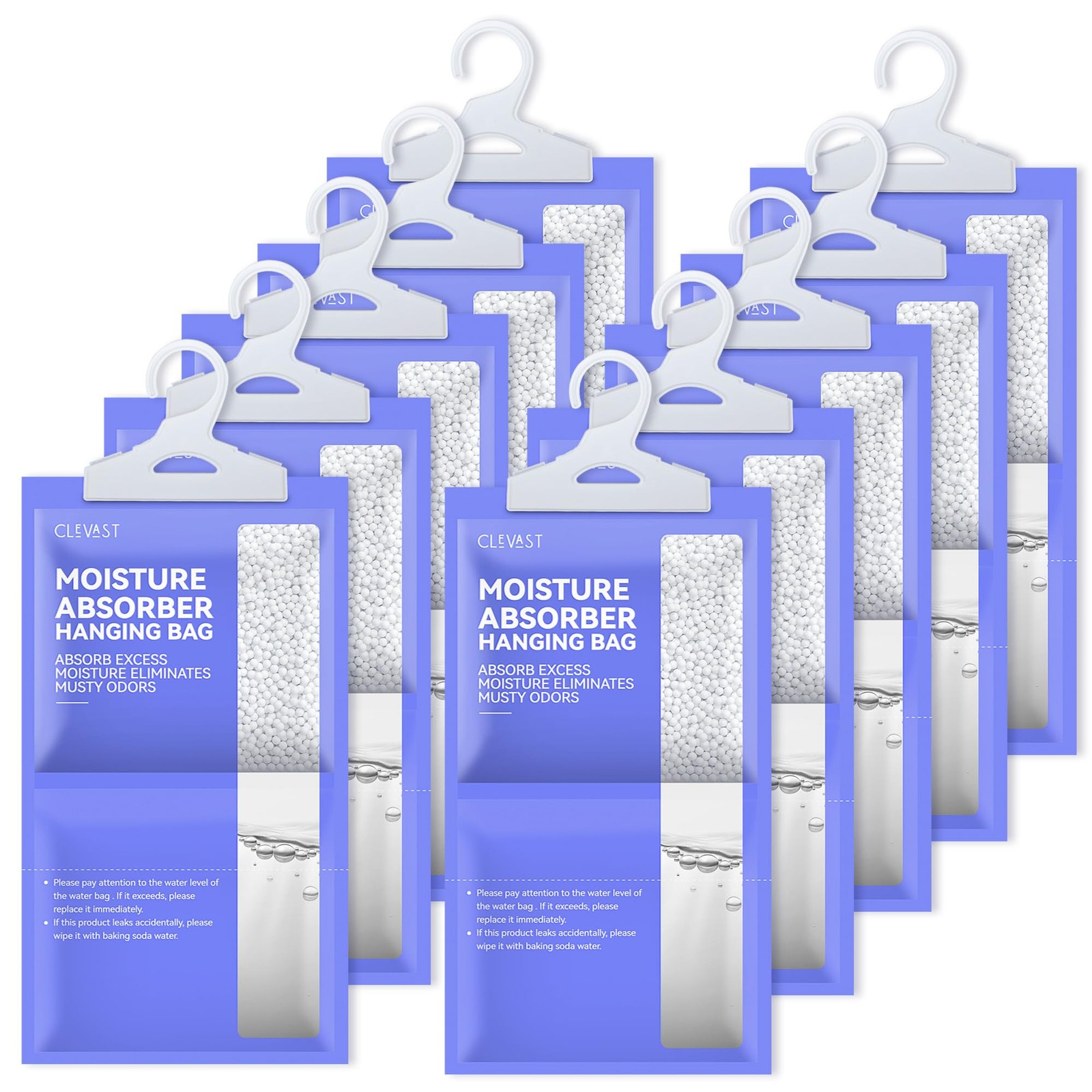 CLEVAST Moisture Absorbers Packets 10 Pack, Dehumidifier Bags for Closet, Uns...