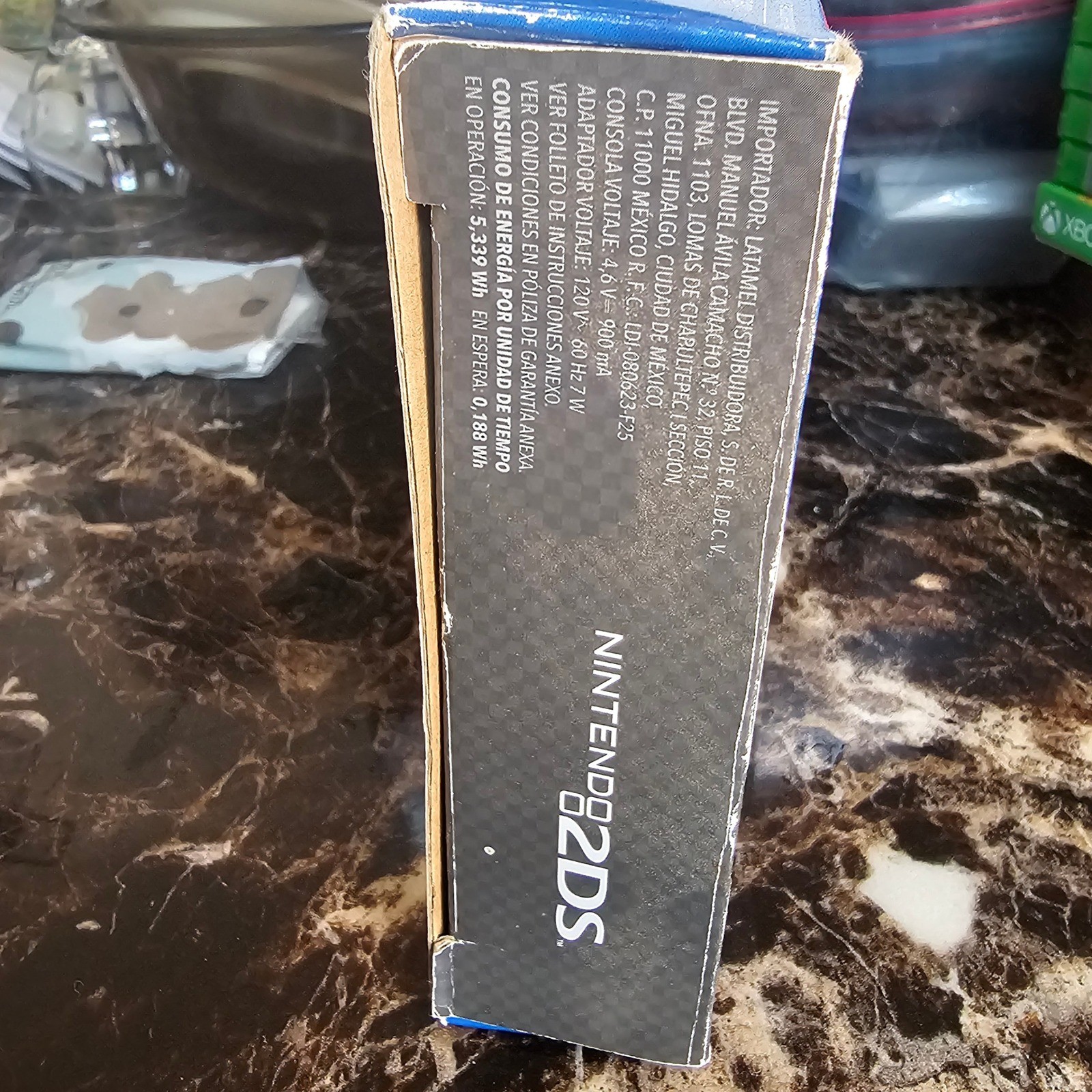 Nintendo 2DS Electric Blue 2 Mario Kart 7 Replacement Empty Box Only No Console