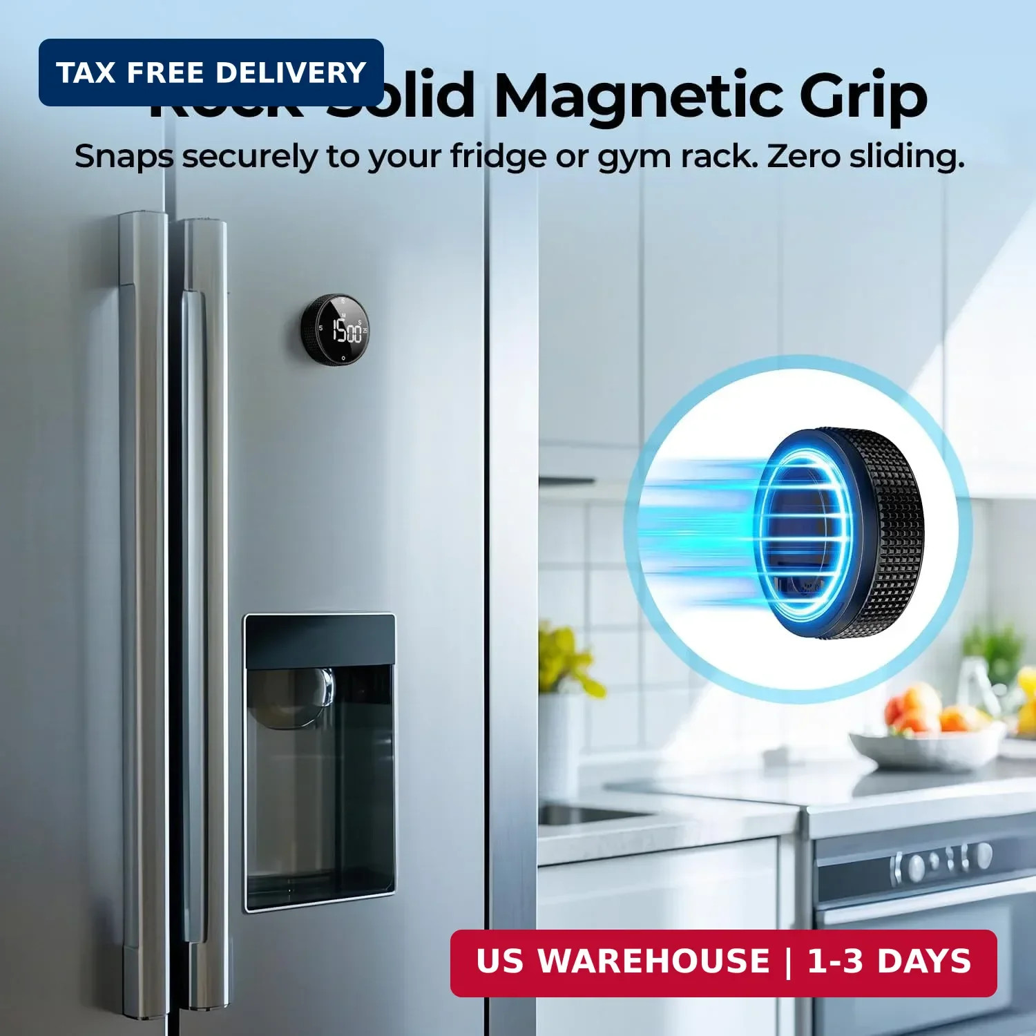 Digital Kitchen Timer Magnetic Large LED Countdown Rotating Cooking Study Timer