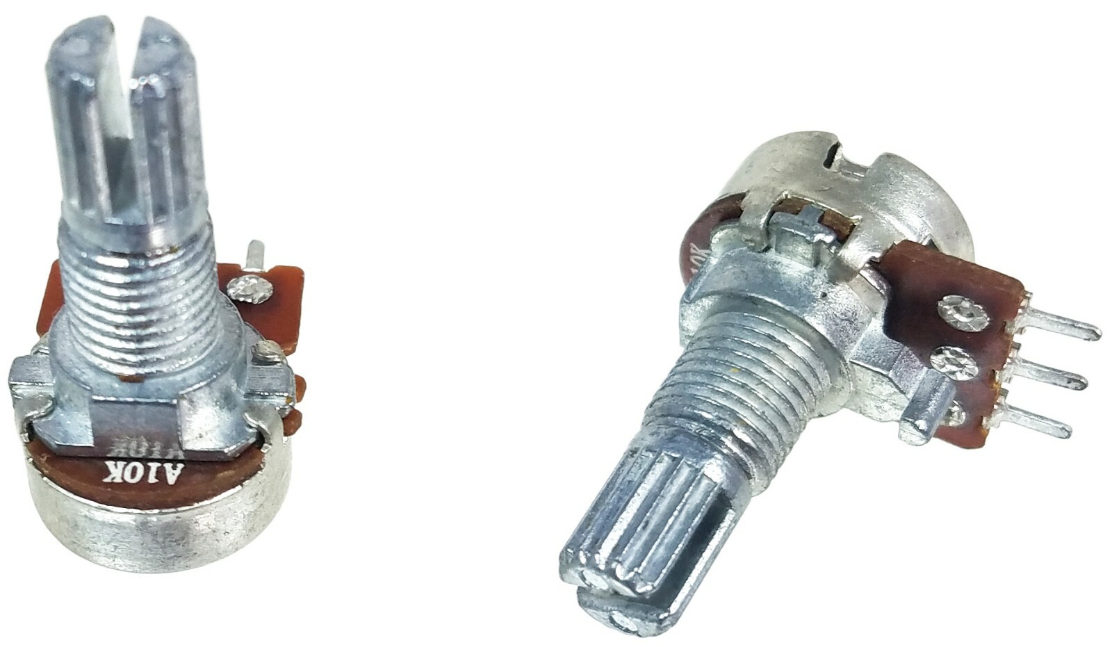 2pc. 10K Mini Long-Shaft 10KOhm Audio Taper Potentiometers
