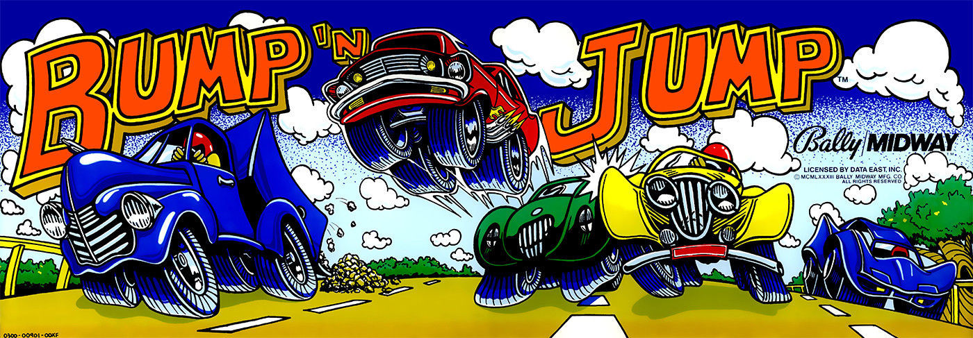 Bump N Jump Arcade Marquee For Reproduction Backlit Sign