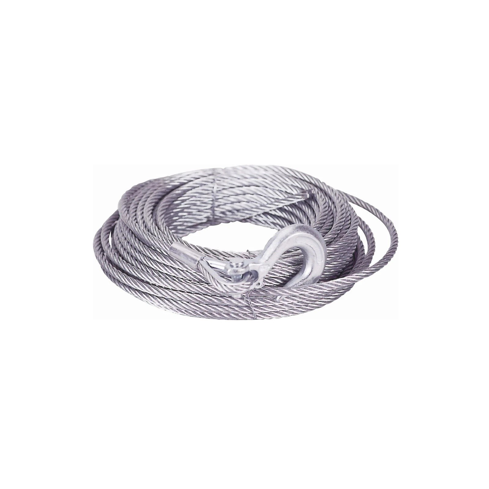 Mile Marker 3/8" x 100' Galvanized Winch Cable w/ Hook 19-50020C