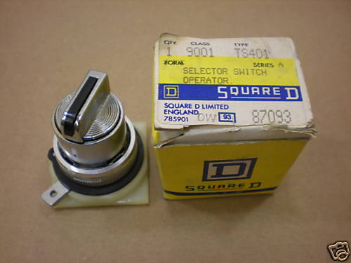 1 NIB SQUARE D 9001 TS401 SELECTOR SWITCH OPERATOR 9001TS401 SERIES A