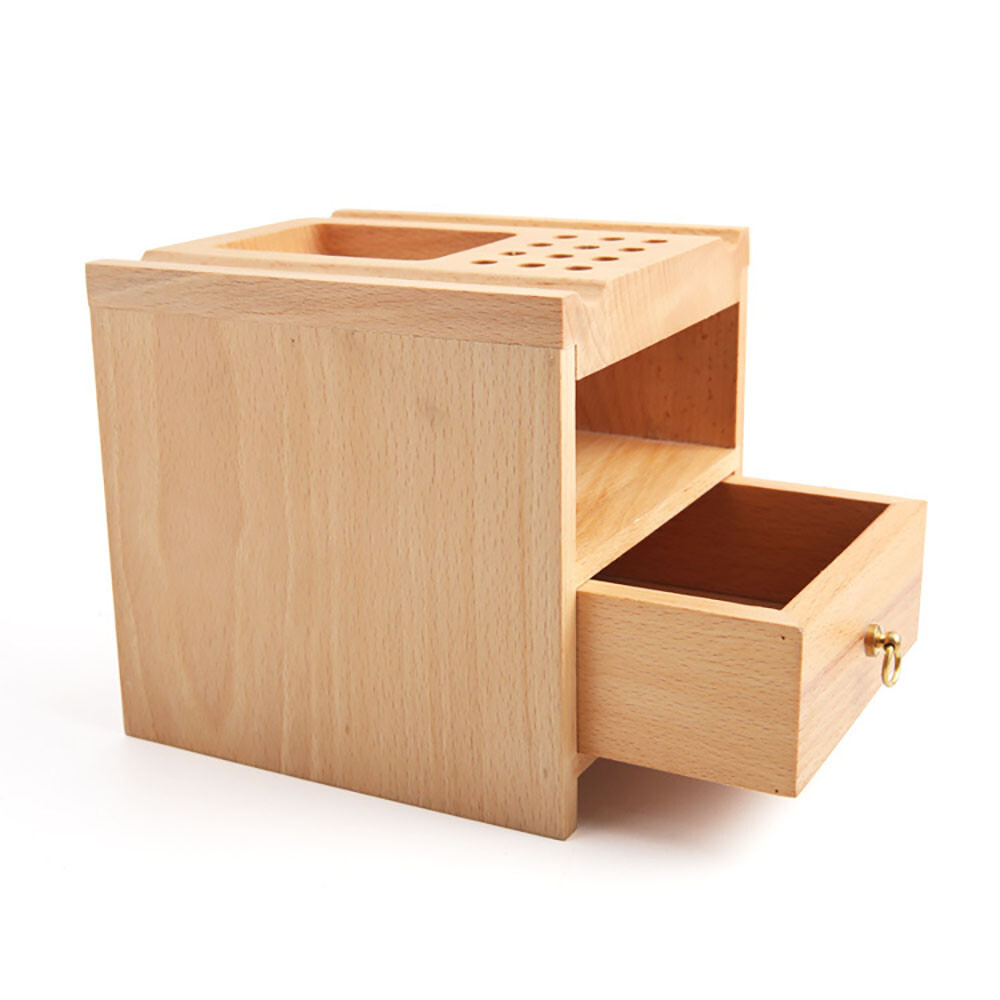 Leather Craft Beech Storage Tool stand Organiser for Iron Edge Carving Holder