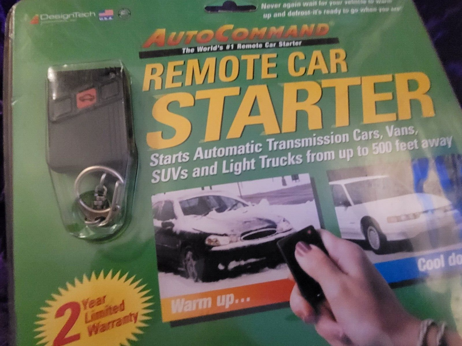 NEW - Design Tech AutoCommand Remote Car Starter Module Model #23923 + VHS TAPE