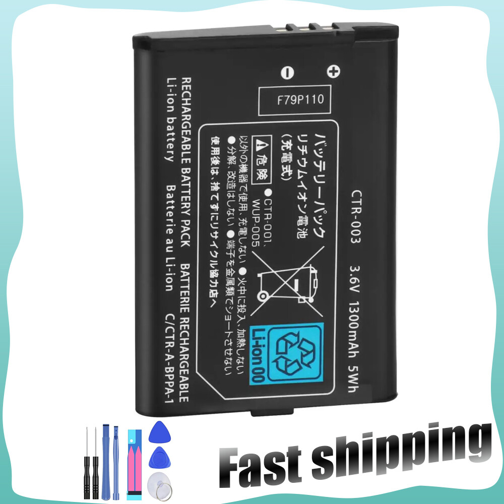 For Nintendo 2DS XL Battery CTR-003 CTR-001 GENCA-028/3DS Replacement Tools