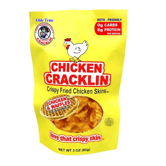 PAPPY’S CHICKEN CRACKLIN, CHICKEN & WAFFLES, KETO FRIENDLY – 3 OZ. BAG