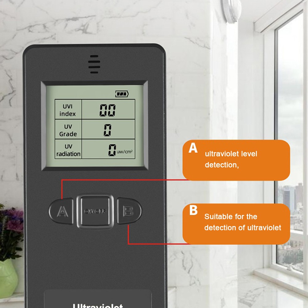 Portable Digital Ultraviolet Radiation Detector Compact Tester For Outdoors Use