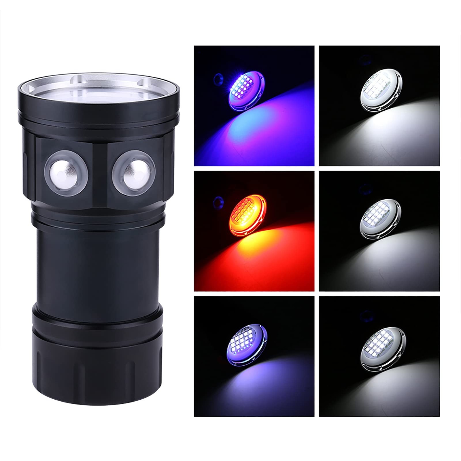 Dive Light, Diving Flashlight 18000 Lumen IPX8 Waterproof Diving Torch Scuba ...