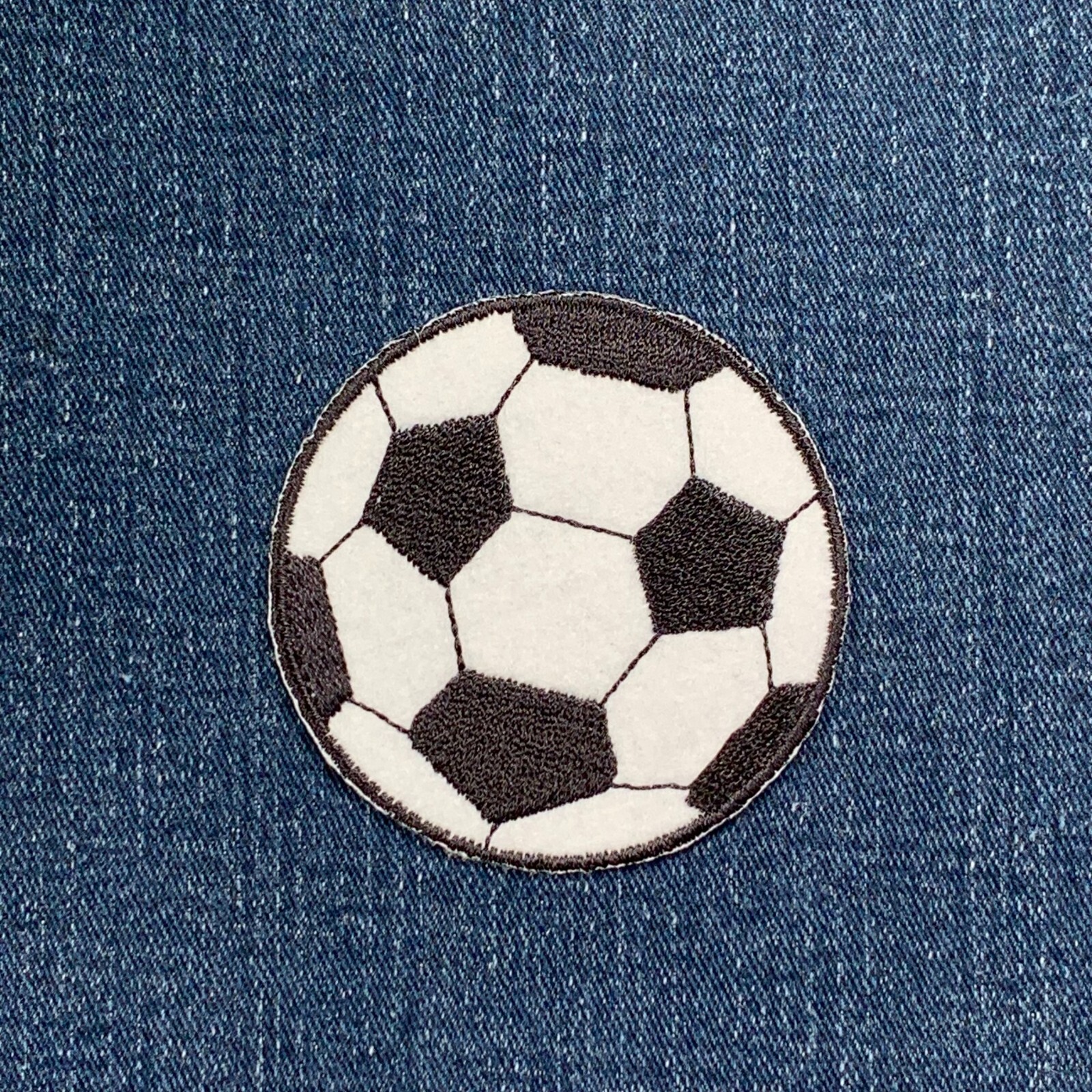 Soccer Ball Applique Patch - Sports Ball Embroidered Badge 2.5" (Iron On)