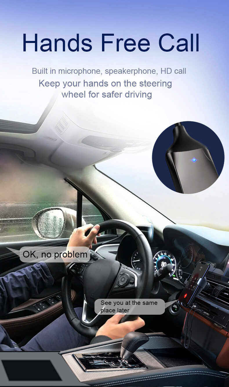 Bluetooth Wireless Receiver Adapter USB AUX 3.5mm Audio Cable For Car Stereo