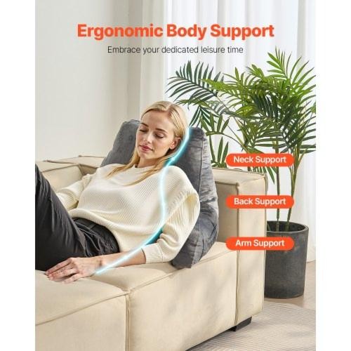 Reading Pillow Standard Size Bed Pillow with Shredded Memory Foam Back