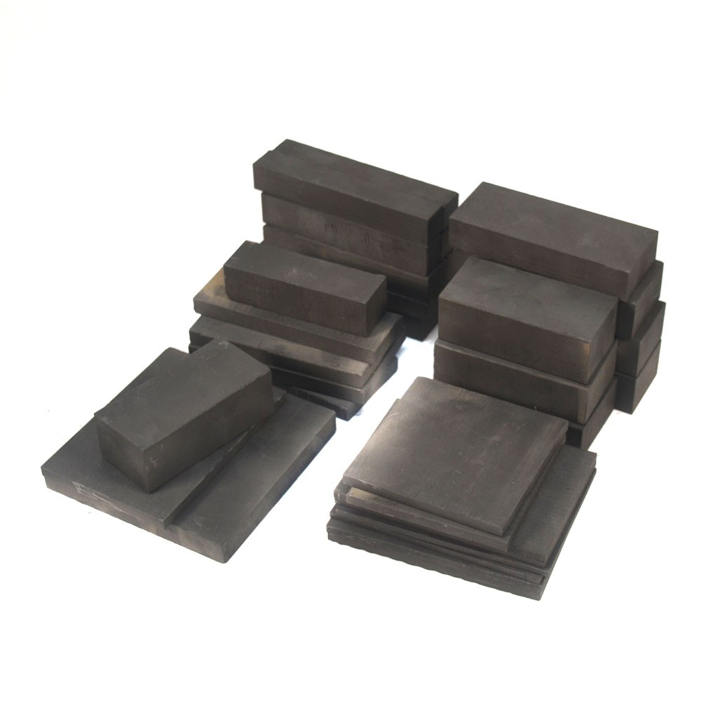 (Lot of 31) Poco Varying Sized Pieces 6.904lb Semiconductor Grade Graphite Blank